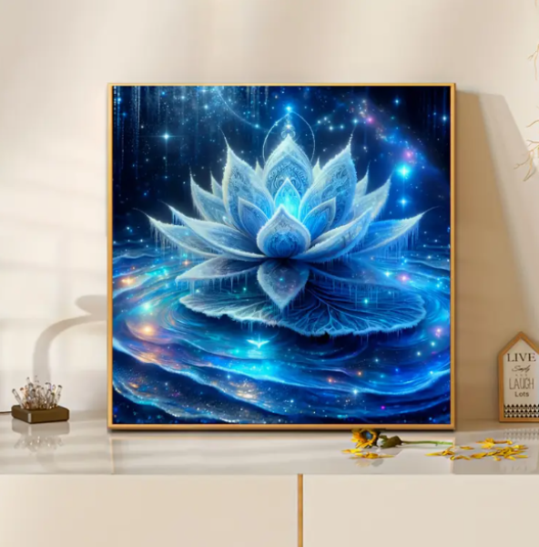 Diamond Painting Eisgefrorene Lotus Blume